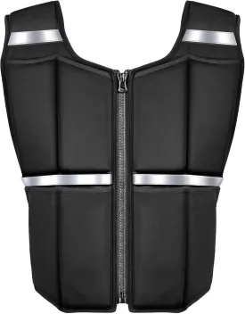 Adjustable Weighted Vest Men 0-33 LBS, UPGRADED Rucking Vests for Walking with Zipper/16pcs Silicone Weights, US PATENT Strength Training Workout Vest for Running GYM Home, Removable Reflective Strips