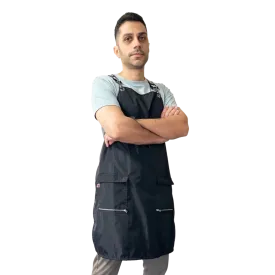 Black Waterproof Signature Strap Crossover Apron by Ladybird Line