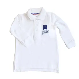 Boys - White Longsleeve Polo Logo
