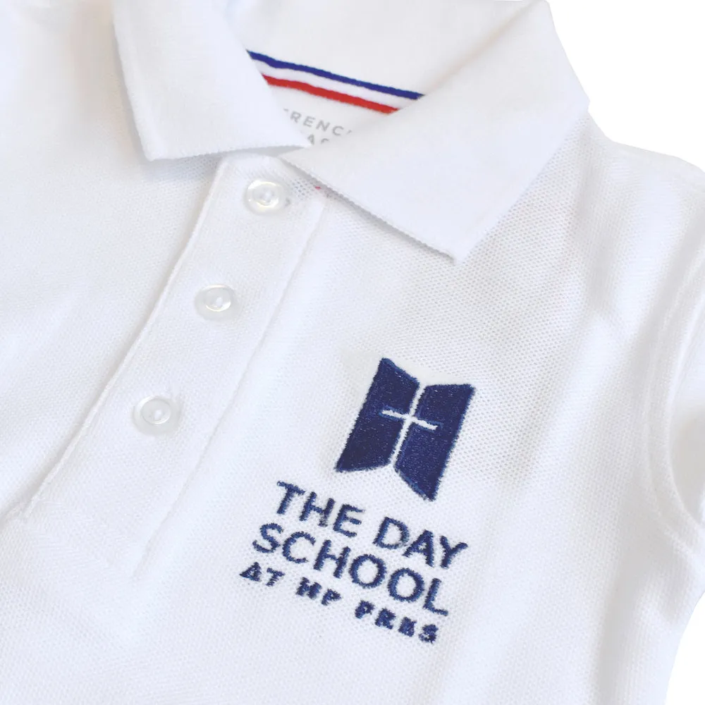 Boys - White Longsleeve Polo Logo