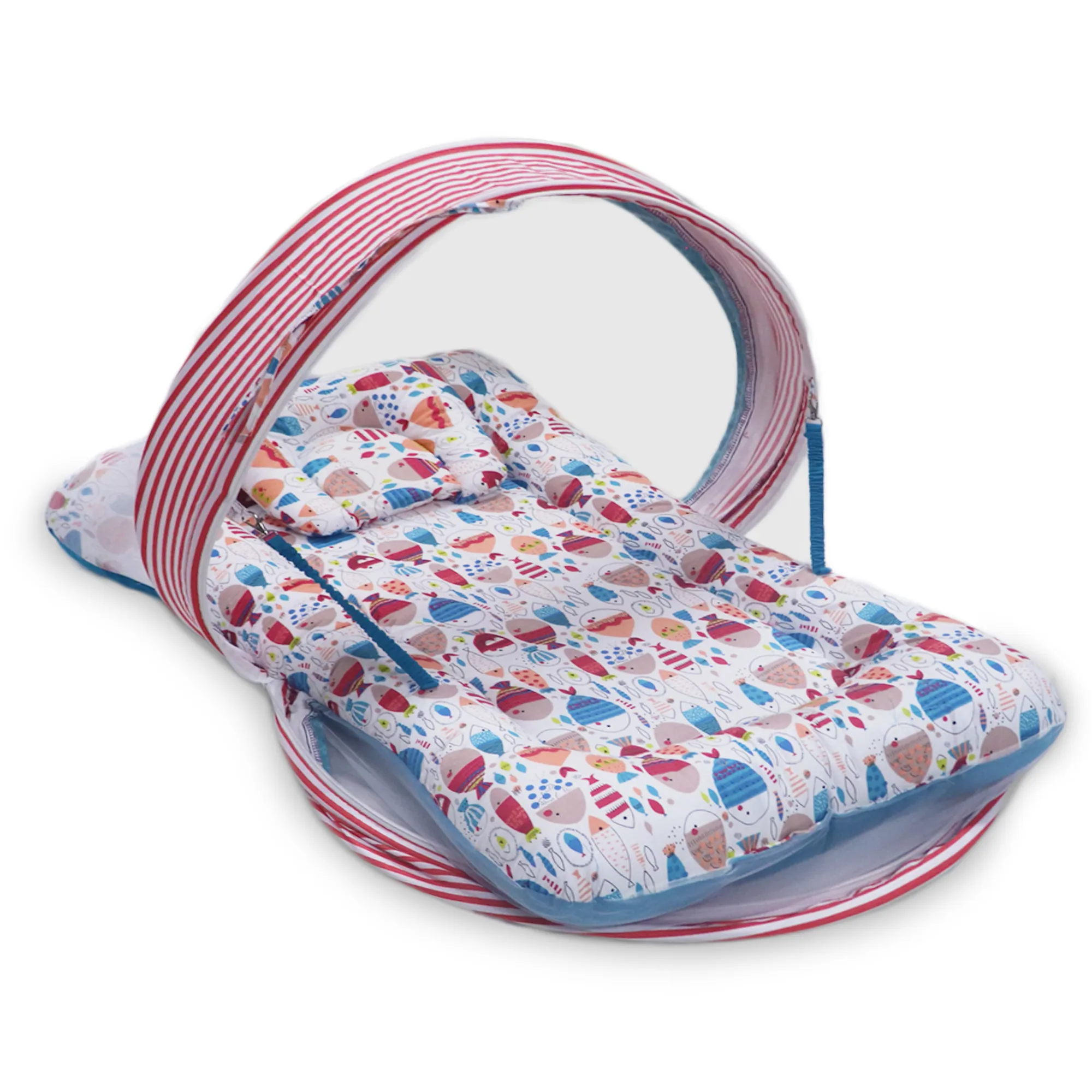 Colorful Fishes -  Kradyl Kroft Bassinet Style Mosquito Net Bedding for Infants
