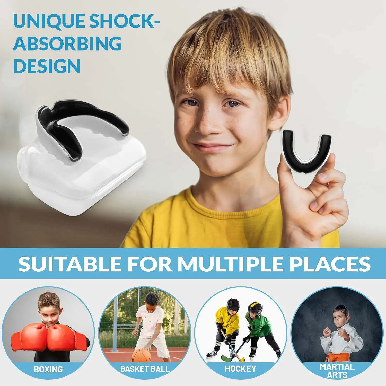 Custom Fit Mouth Guards ?C Tailored Comfort ?C Youth and Adult Sizes ?C Ideal for Soccer, Rugby, Boxing, Basketball, Mixed Martial Arts, Kick Boxing and More ?C Includes Storage Case