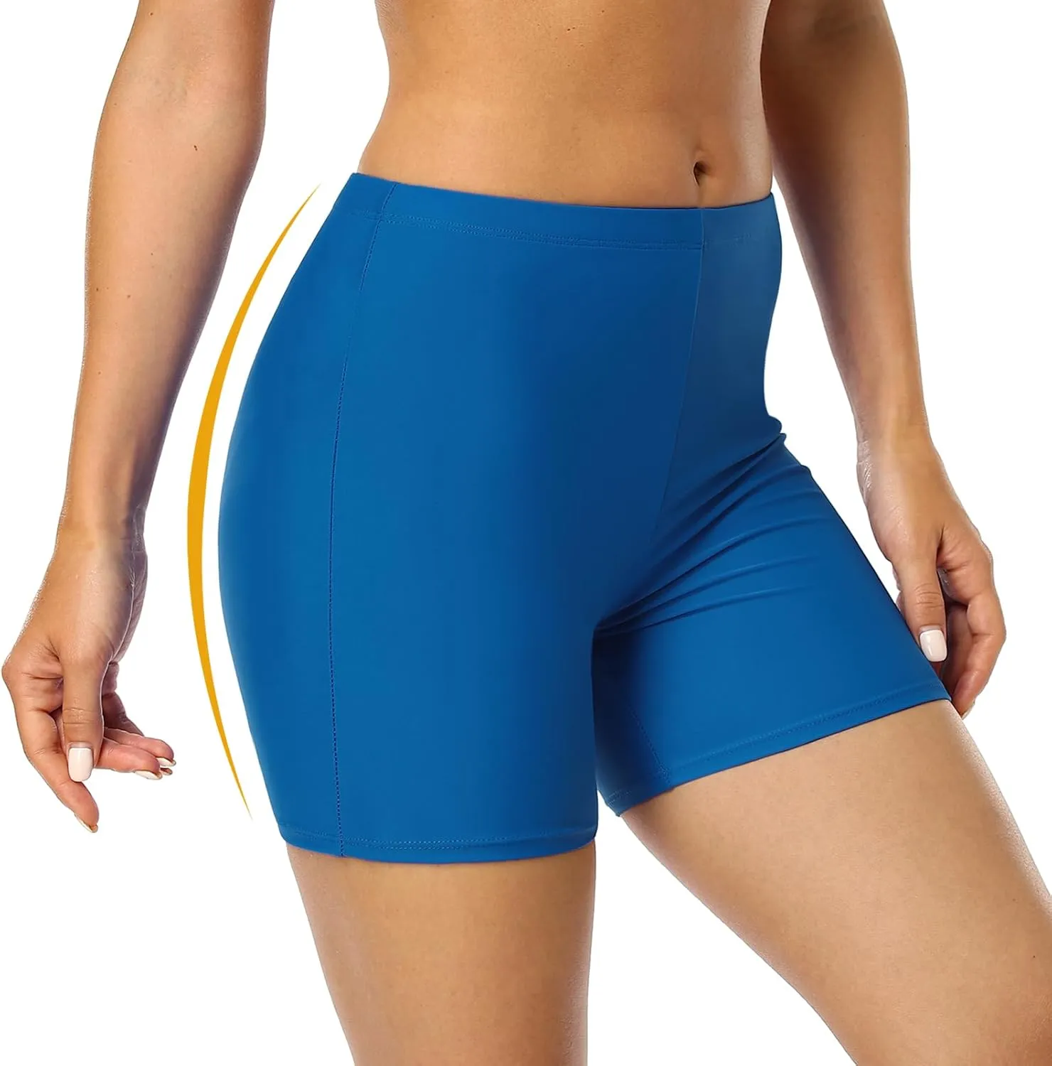 Firpearl Women's Swim Shorts Tummy Control Board Shorts UPF50  Sport Surf Shorts Swimsuit Bottom