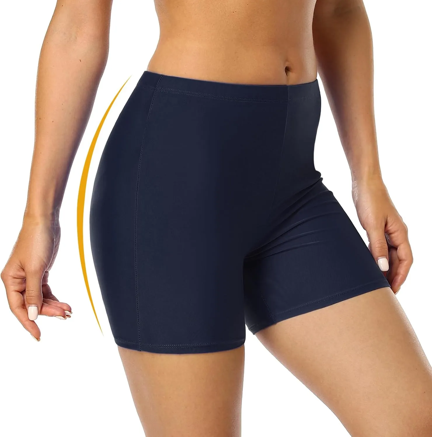 Firpearl Women's Swim Shorts Tummy Control Board Shorts UPF50  Sport Surf Shorts Swimsuit Bottom