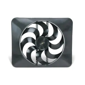 Flex-A-Lite Black Magic Xtreme Electric Cooling Fan - 15" Fan - Push/Pull - 3300 CFM - 12V - Curved Blade - 21-1/2 x 17-1/2" - 4-3/16" - Plastic