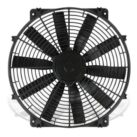 Flex-A-Lite Flex-Wave Electric Cooling Fan - 12" Fan - Push/Pull - 1325 CFM - 12V - Straight Blade - 13 x 12" - 3-1/2" - Plastic
