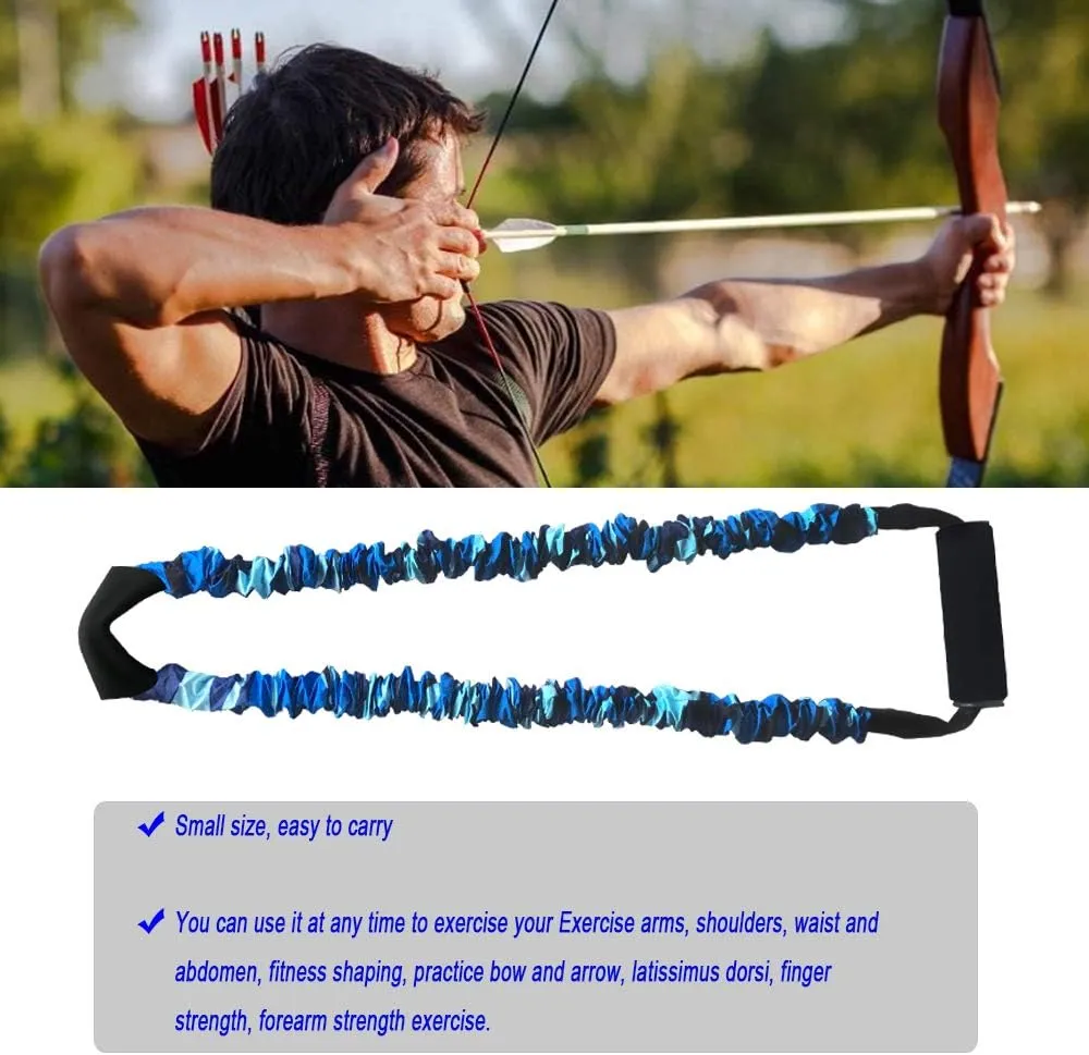 FOSER Archery Band Open Bow Resistance Trainer Arm Strength Training Bow Training Tensioner Archery Fitness Machine