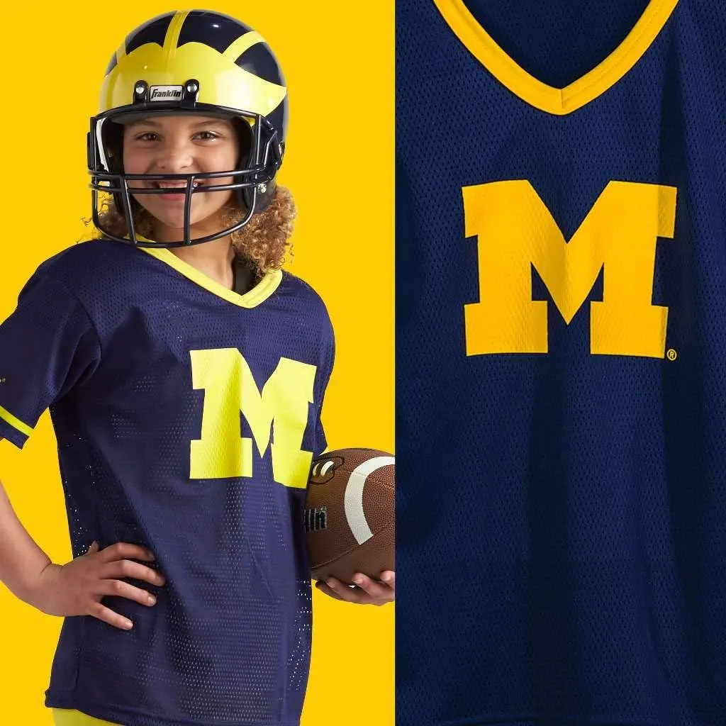 Franklin Sports NCAA Kids Football Helmet and Jersey Set - College Uniform for Boys and Girls - Toy Costume With Official Team Logos and Colors
