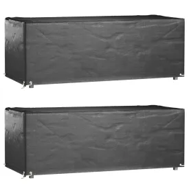 Garden Furniture Covers 2 pcs 8 Eyelets 192x82x65 cm Rectangular