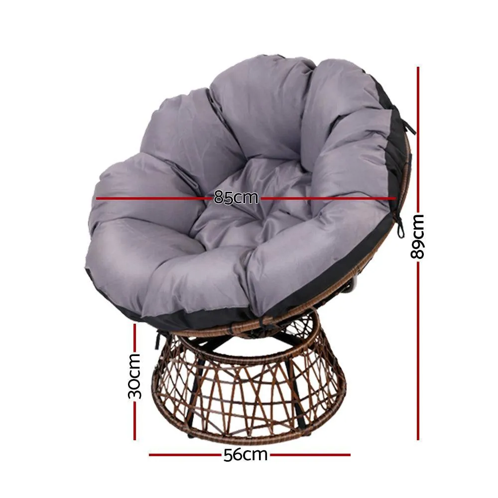 Gardeon Papasan Chair - Brown
