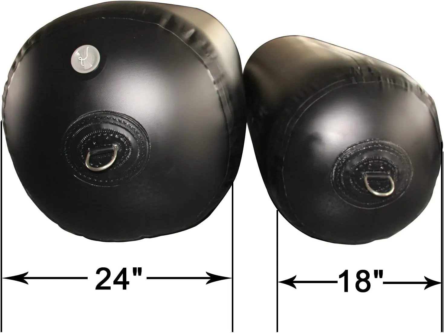 Inflatable Boat Fenders Yacht Bumpers with a Double Braid Nylon Dockline,a Valve Adapter Connector Nozzle and a Valve Wrench for Docking and Mooring