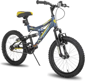 JOYSTAR 20 Inch Kids' Bike for Boys Girls Ages 7-13 Years Old, Dual-Suspension Kids Mountain Bike with Dual Handbrake & Kickstand, Multiple Colors