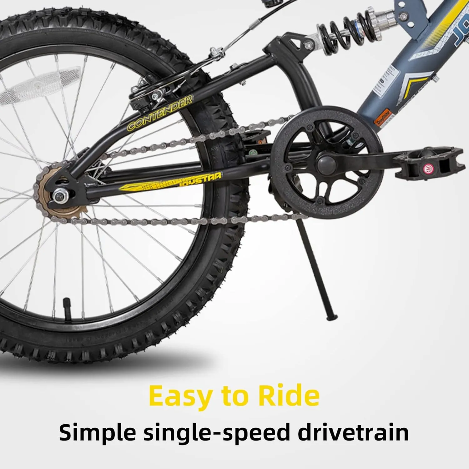 JOYSTAR 20 Inch Kids' Bike for Boys Girls Ages 7-13 Years Old, Dual-Suspension Kids Mountain Bike with Dual Handbrake & Kickstand, Multiple Colors