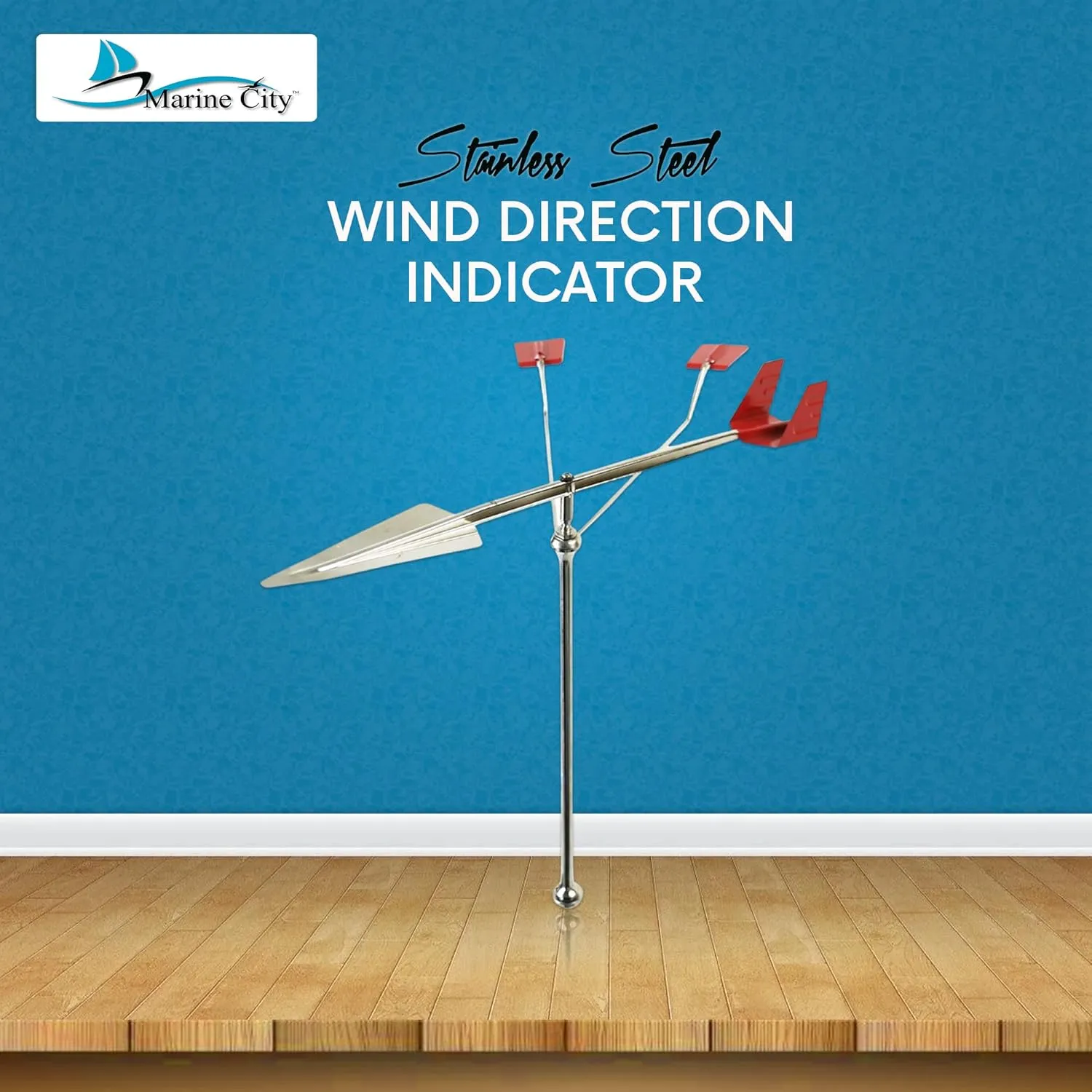 MARINE CITY Sailboat Wind Indicator  316 Stainless Steel, Corrosion Resistant, Easy Visibility, for Marines, Boats, Yachts