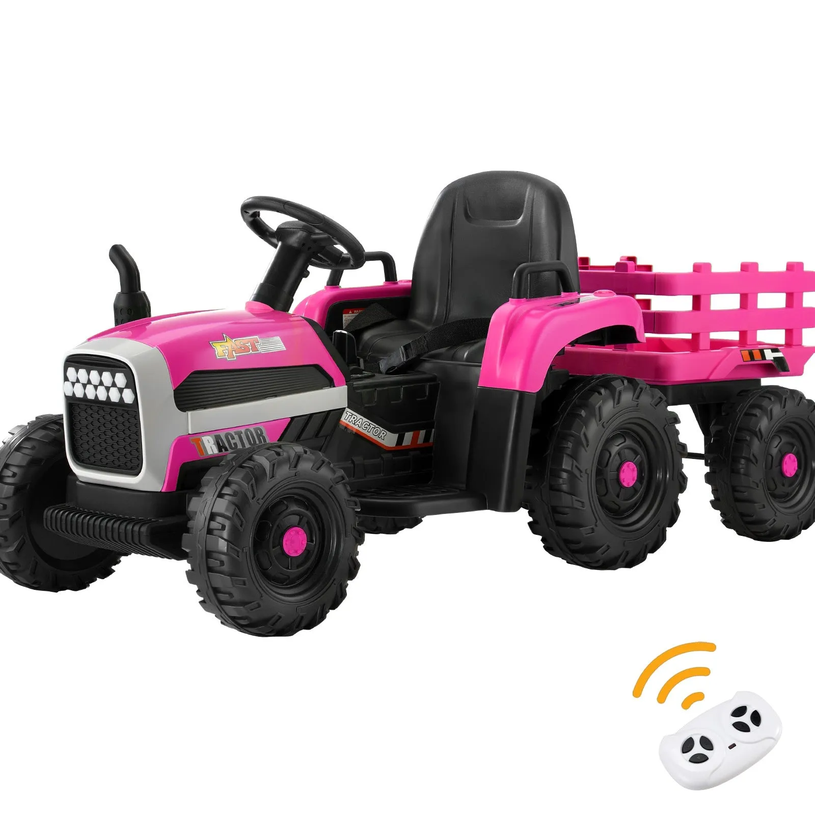 Mazam Kids Ride On Car Tractor 12V Electric Battery Toy Remote Control Cars Pink
