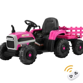 Mazam Kids Ride On Car Tractor 12V Electric Battery Toy Remote Control Cars Pink