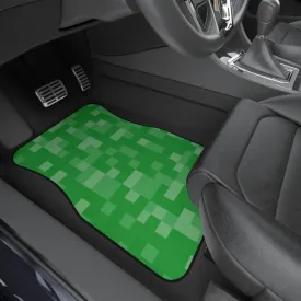Minecraft Green Car Mats (2x Front) - Anime Car Floor Mats - Cute Car Mats Set