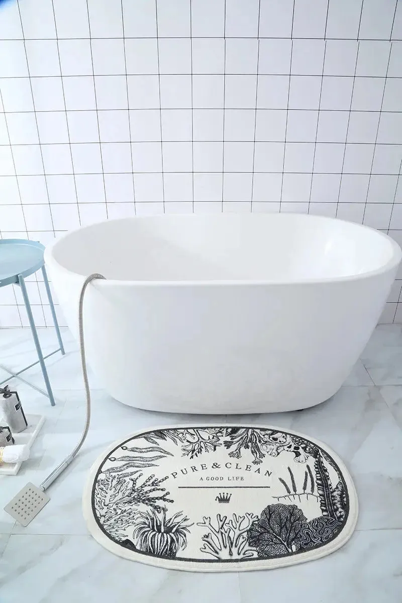Non-Slip Absorbent Bath Mat & Carpet for Bathroom, Doormat, Balcony, Porch, and Area Use