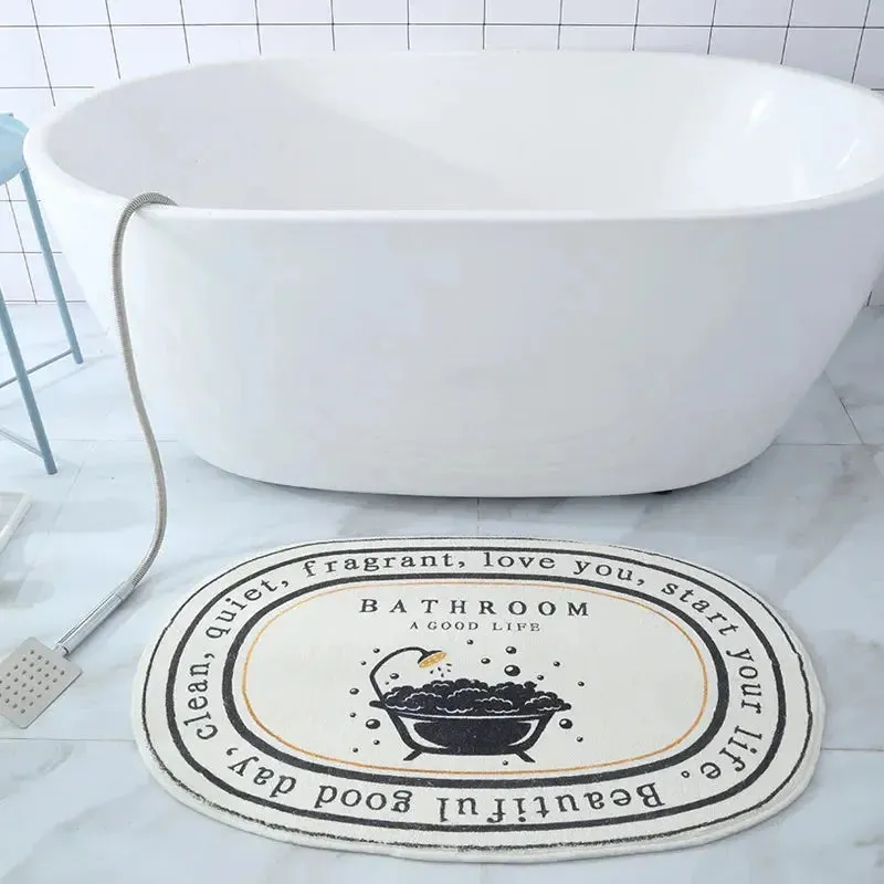 Non-Slip Absorbent Bath Mat & Carpet for Bathroom, Doormat, Balcony, Porch, and Area Use