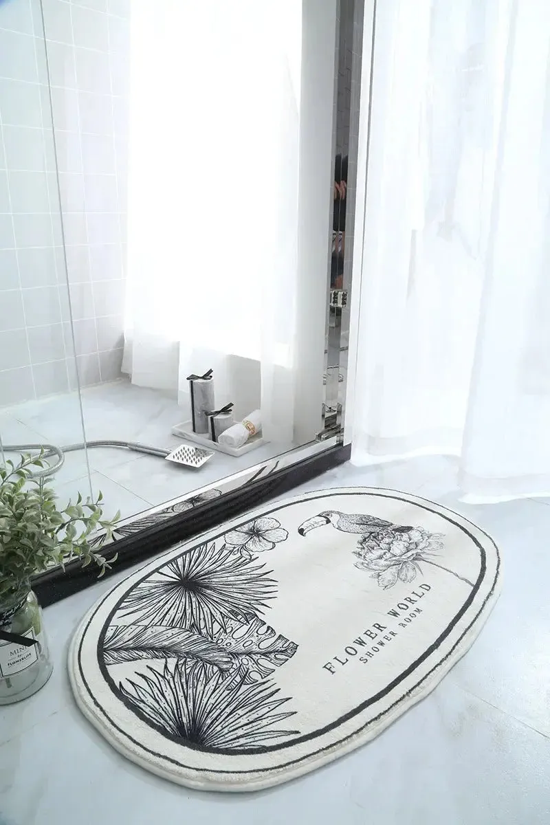 Non-Slip Absorbent Bath Mat & Carpet for Bathroom, Doormat, Balcony, Porch, and Area Use