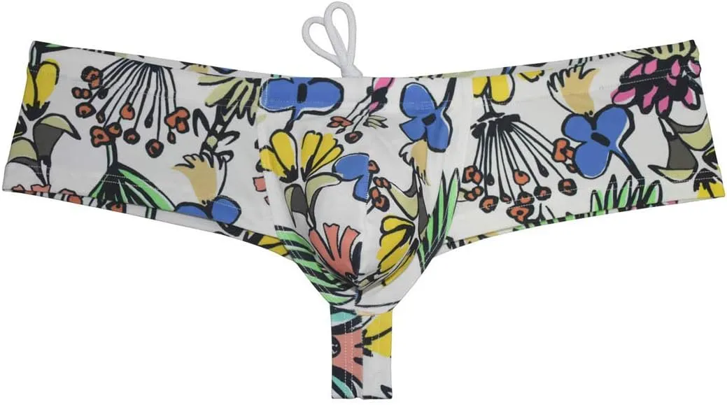OROCOJUCO Mens Swimwear Skimpy Briefs Bikini Brazilian Cut Surf Shorts Board Cheeky Swim Trunks