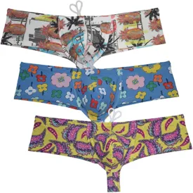 OROCOJUCO Mens Swimwear Skimpy Briefs Bikini Brazilian Cut Surf Shorts Board Cheeky Swim Trunks