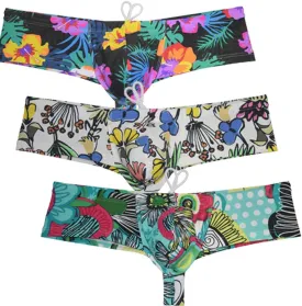 OROCOJUCO Mens Swimwear Skimpy Briefs Bikini Brazilian Cut Surf Shorts Board Cheeky Swim Trunks