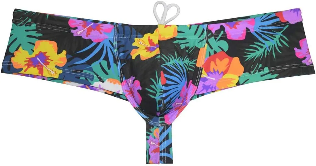 OROCOJUCO Mens Swimwear Skimpy Briefs Bikini Brazilian Cut Surf Shorts Board Cheeky Swim Trunks