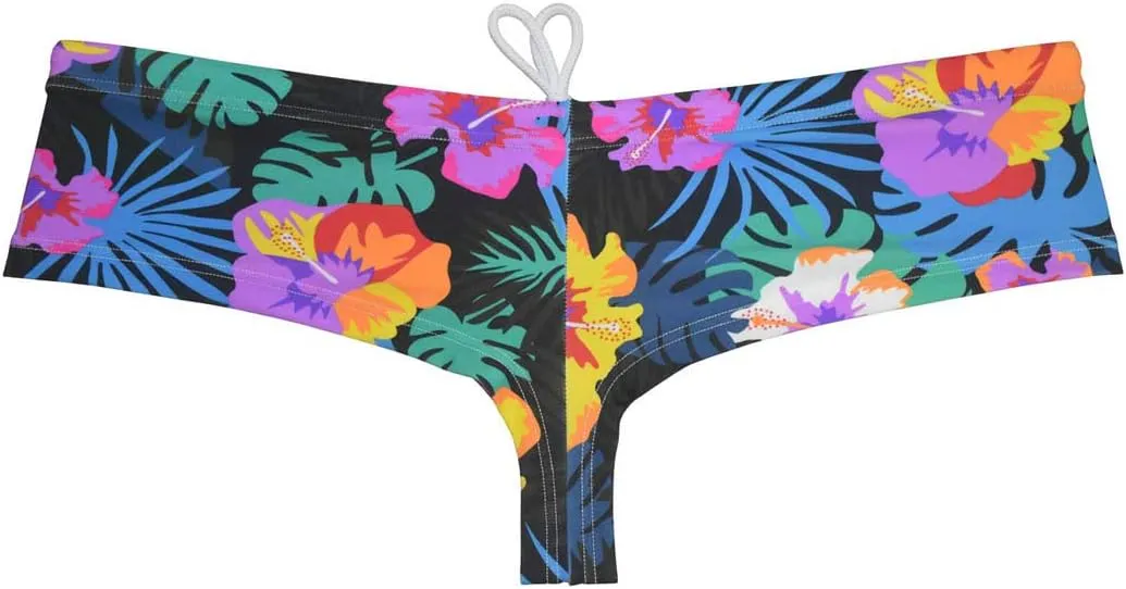 OROCOJUCO Mens Swimwear Skimpy Briefs Bikini Brazilian Cut Surf Shorts Board Cheeky Swim Trunks