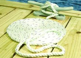 PREMIUM THREE STRAND TWISTED NYLON DOCK LINE WITH TRACER 5/8"