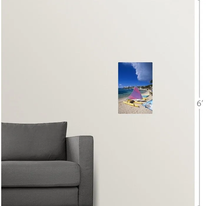 "Boats on beach" Poster Print - Multi