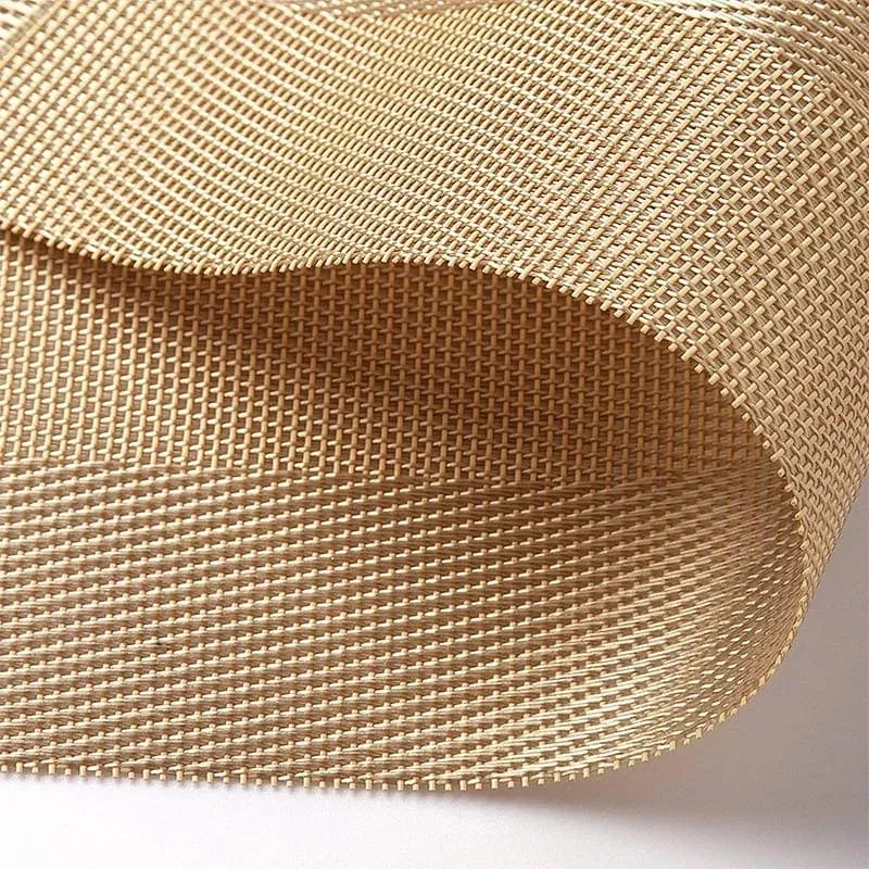 Set Of 6 Modern Elegant Double Shaded Non-Slip PVC Placemats, Washable PVC Dining Table Mats, Non-Slip Stain-Resistant Cloth For Kitchen Table, Anti-slip Hot Placemat Bowl Pad