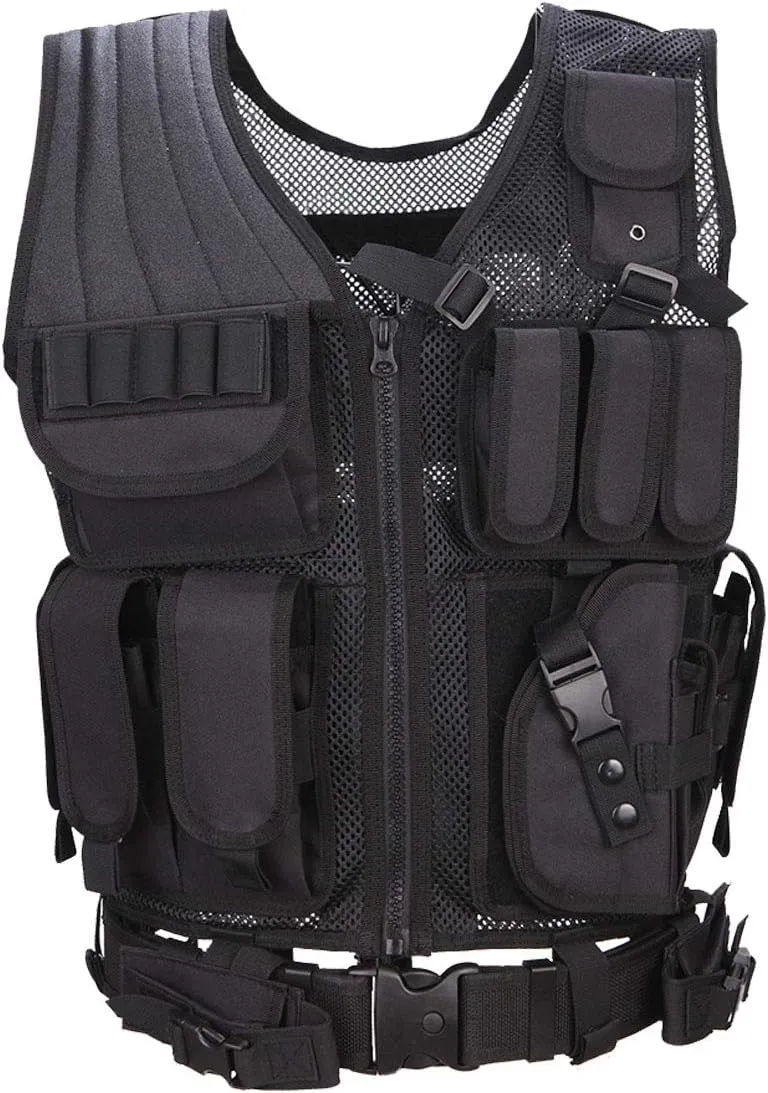 Tactical Airsoft Vest for Outdoor Hunting Army Fan Combat Training CS Game 600D encrypted Nylon Fabric