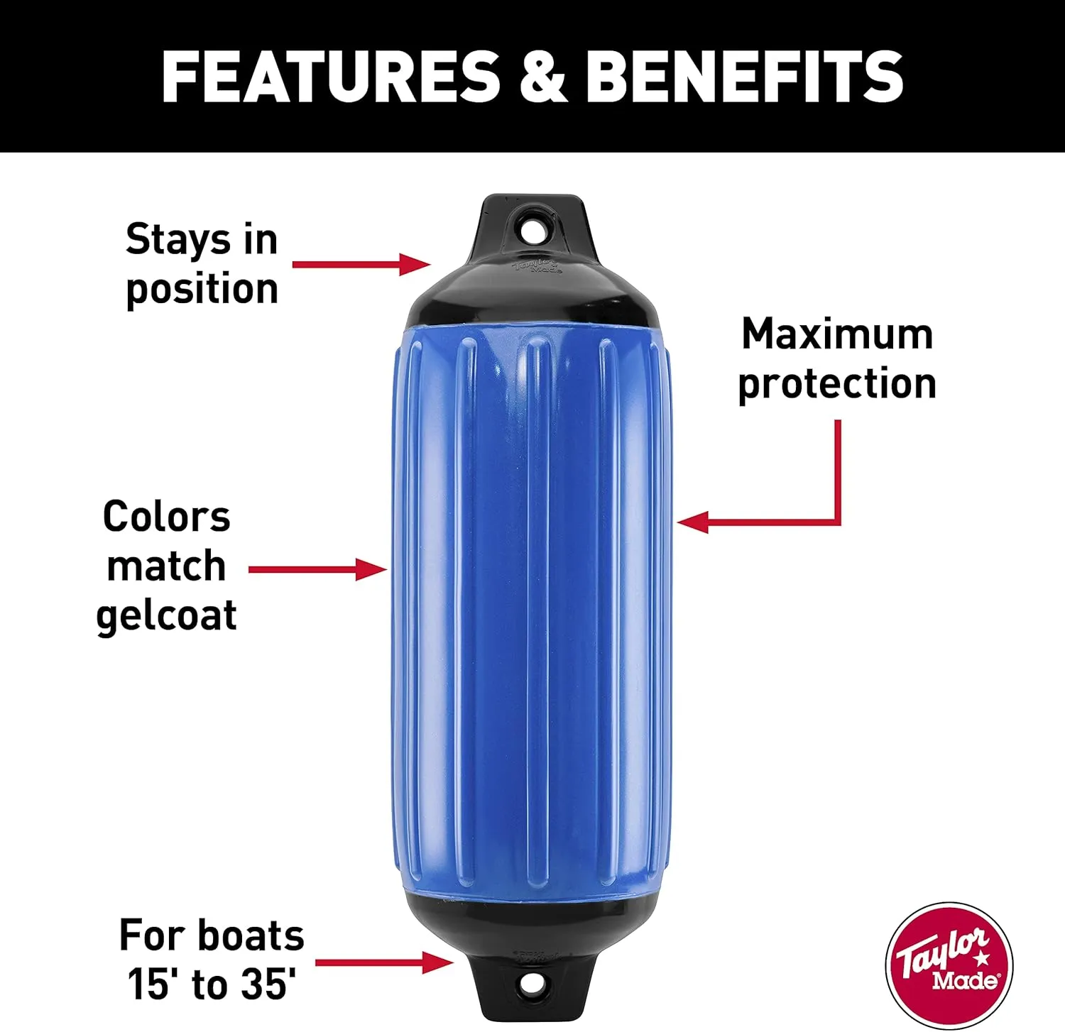 Taylor Made Products Super Gard Inflatable Vinyl Boat Fender