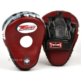 Twins PML-10 Deluxe Curved Focus Mitts Burgundy