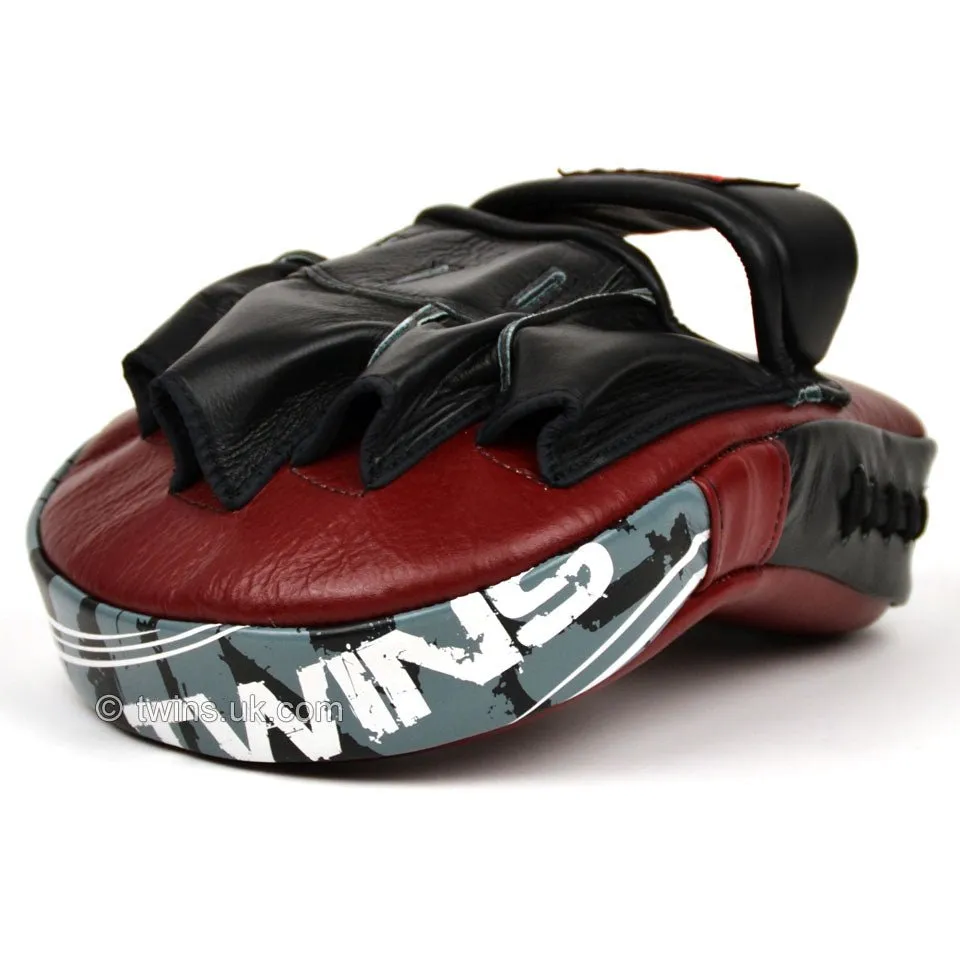 Twins PML-10 Deluxe Curved Focus Mitts Burgundy