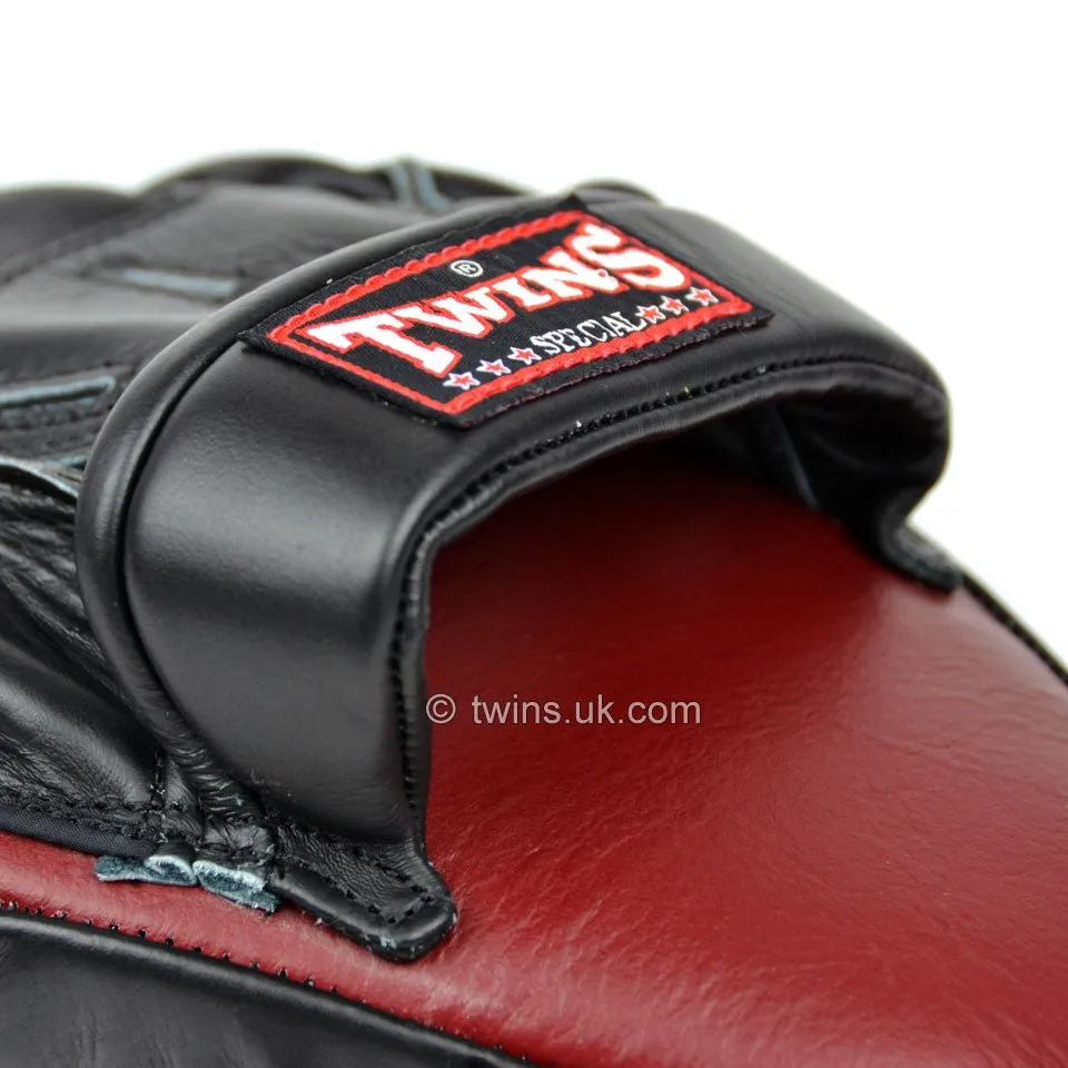 Twins PML-10 Deluxe Curved Focus Mitts Burgundy