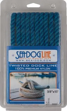 TWISTED NYLON DOCK LINE-Blue