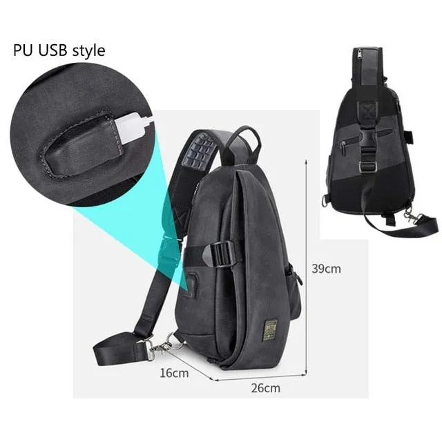 Unisex Chest Shoulder Backpack
