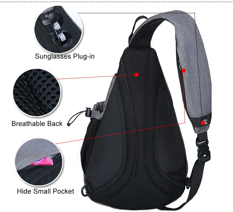 Unisex Chest Shoulder Backpack