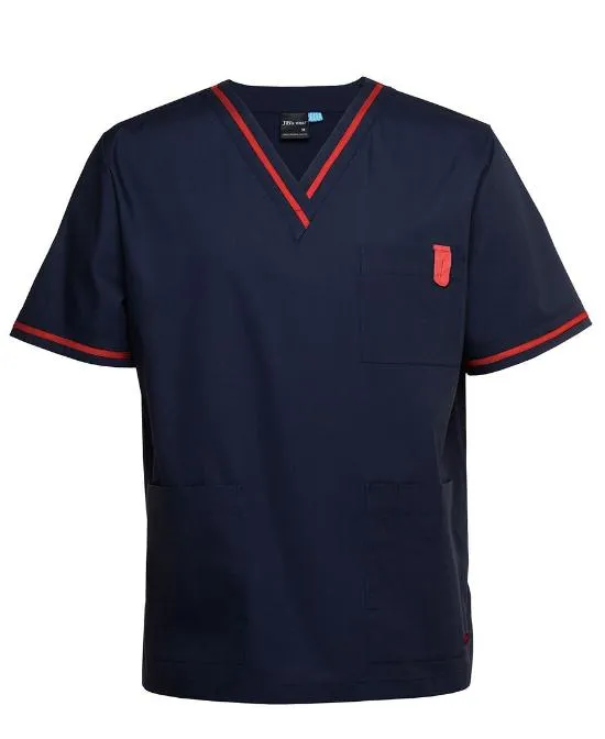 Unisex Contrast Scrub Top