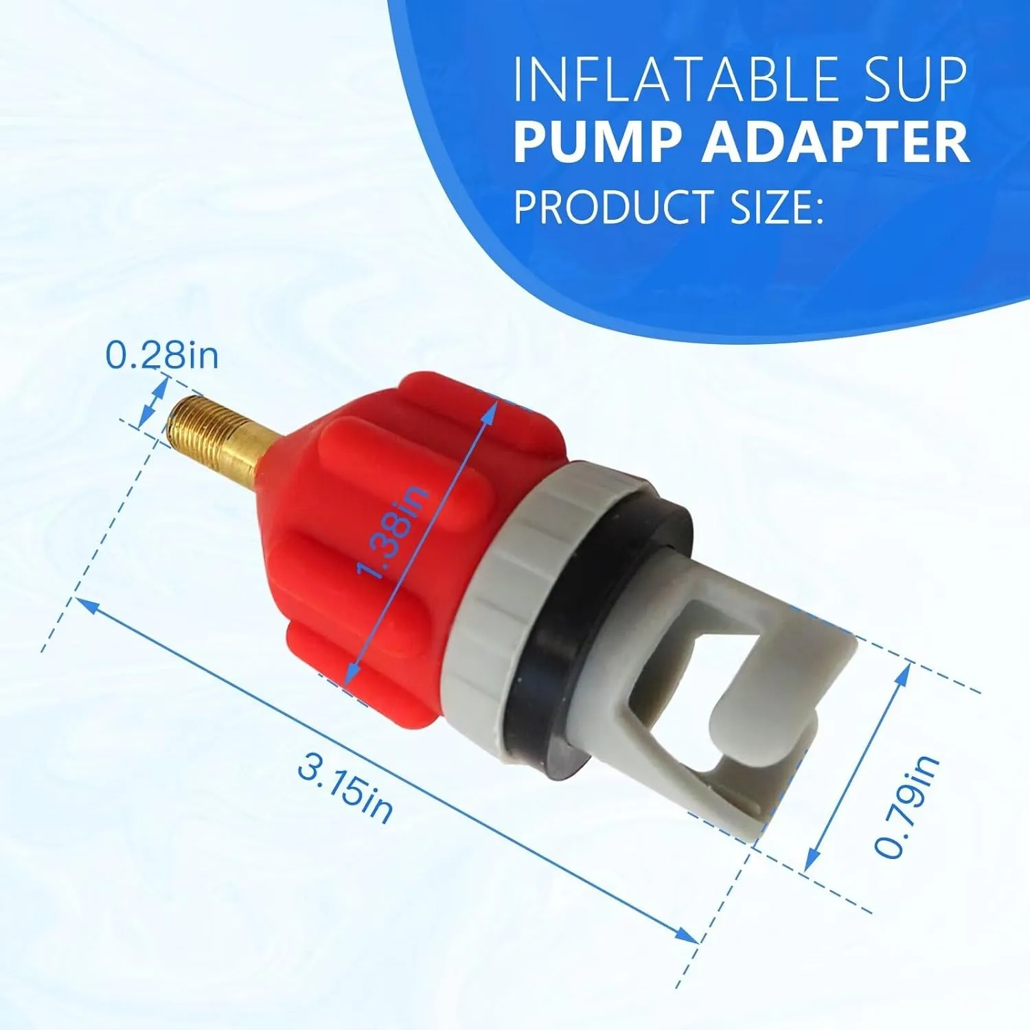 Xspeedonline 2X Inflatable Stand Up Paddleboard (SUP) Pump Adaptor - Universal Standard Schrader Air Valve Adapter Pumping Head Connector Converter for Inflating Boat, Kayak, Surfboard, Bed, Car Tire