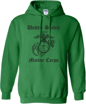 zerogravitee United States Marine Corps Adult Hooded Sweatshirt