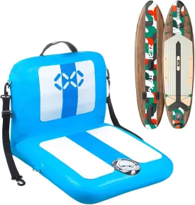 ZLX 10.5 FT Inflatable Stand Up Paddle Board with Seat for All Skill Levels Youth & Adults Wide Stable Non-Slip Deck, Adjustable Paddle
